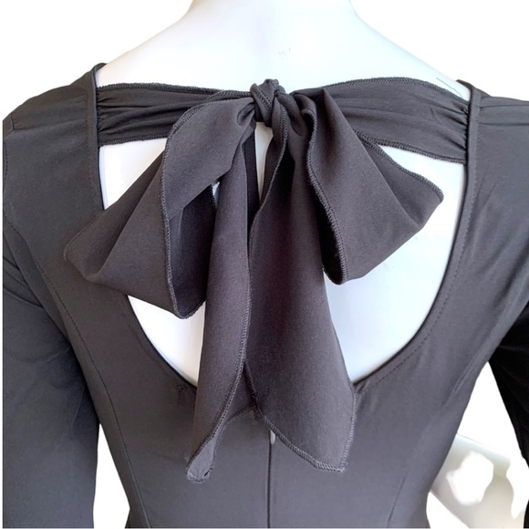 ACEVOG VINTAGE LITTLE BLACK DRESS. BACK BOW TIE. FIT & FLARE. WOMEN’S S… - Picture 6 of 10